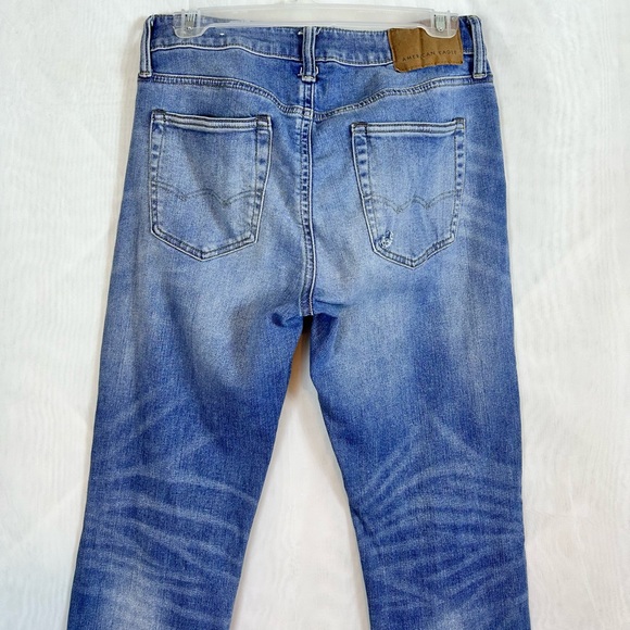 American Eagle Men's Jeans 29x32 (Actual 30x31) Flex Original Slim Straight - Picture 6 of 12